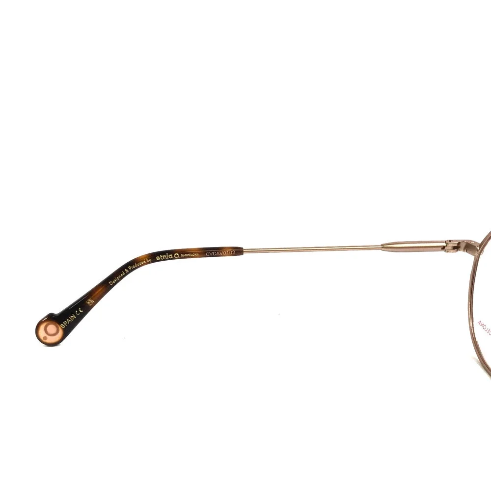 Etnia Barcelona Eyeglasses Frames STOA PG Pink Gold Matte Wire Rim 49-19-138